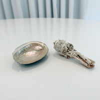 Abalone shell and sage stick